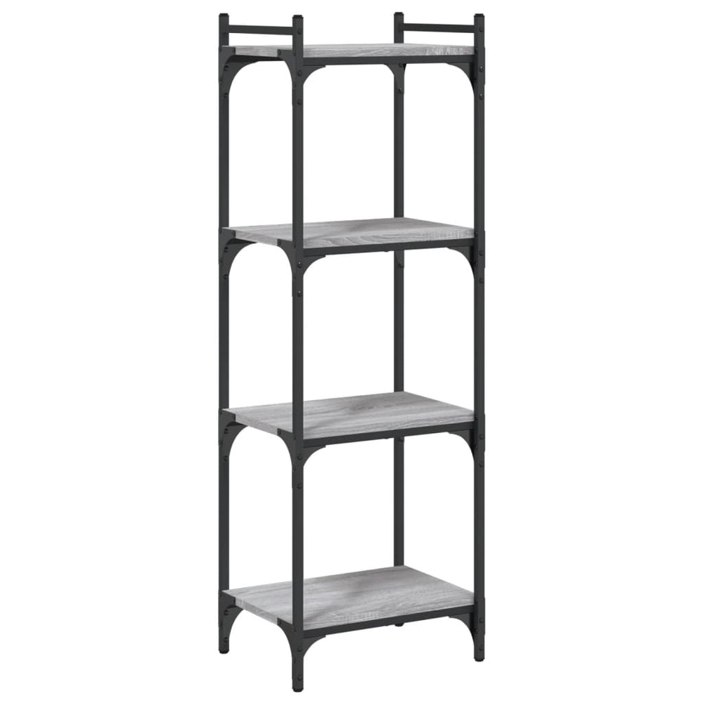 vidaXL Étagère à 4 niveaux gris Sonoma 40x30x120 cm en bois d'ingénierie