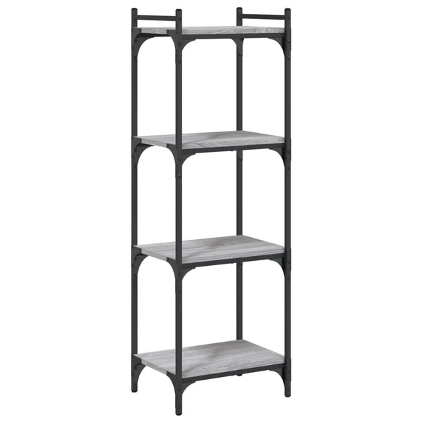 Bücherregal Grau Sonoma 4 Böden 40x120 cm