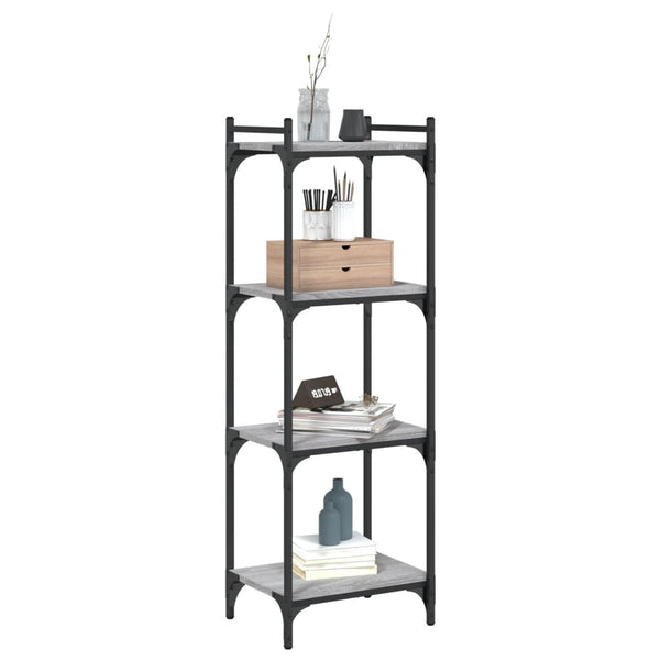 Bücherregal Grau Sonoma 4 Böden 40x120 cm