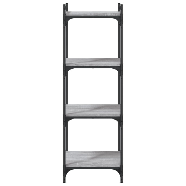 Bücherregal Grau Sonoma 4 Böden 40x120 cm