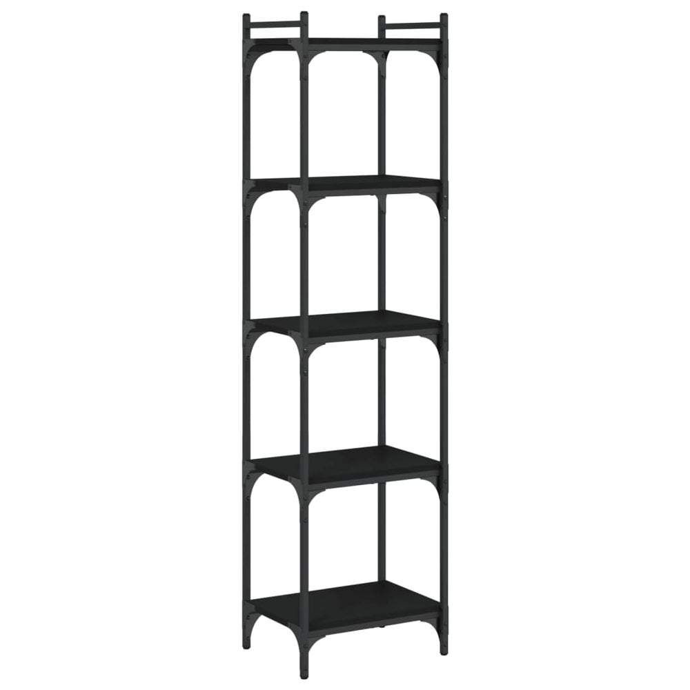 vidaXL Bibliothèque 5 étagères Noir 40x30x154 cm Bois d'ingénierie