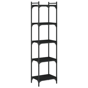 Schwarzes Bücherregal mit 5 Böden