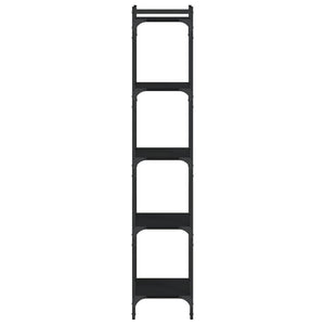 Schwarzes Bücherregal mit 5 Böden