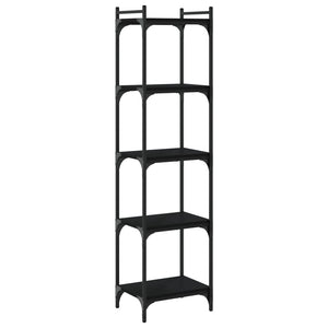 Schwarzes Bücherregal mit 5 Böden