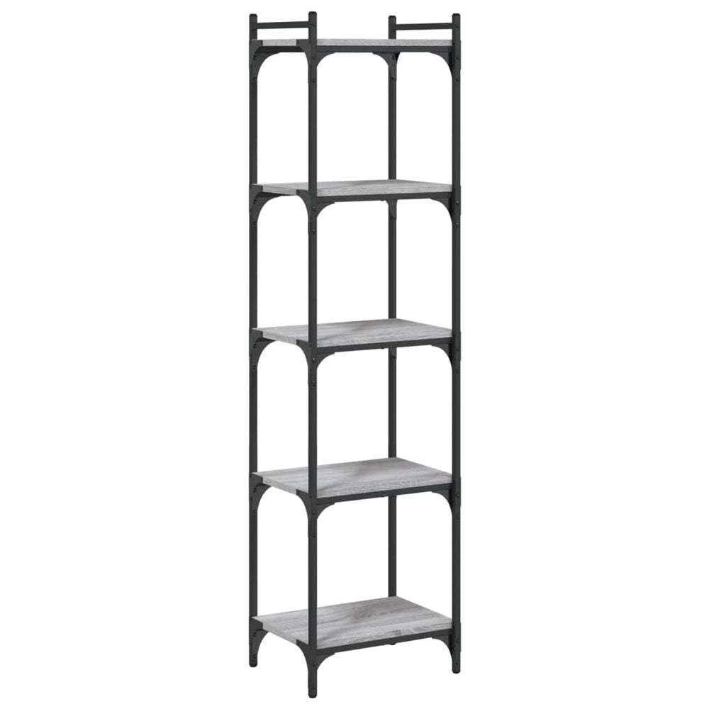 vidaXL Bibliothèque 5 étagères Gris sonoma 40x30x154 cm Bois d'ingénierie