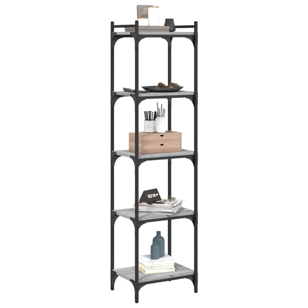 Bücherregal Grau Sonoma 40x30x154 cm