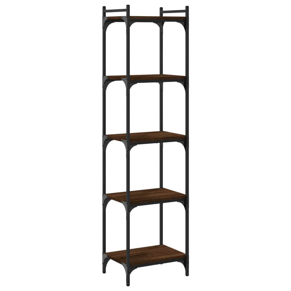 vidaXL Étagère à livres 5 étagères Marron aspect chêne 40x30x154 cm Bois d'ingénierie