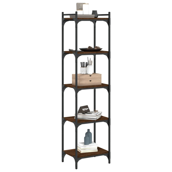 Bücherregal Braun Eiche Optik 5 Böden
