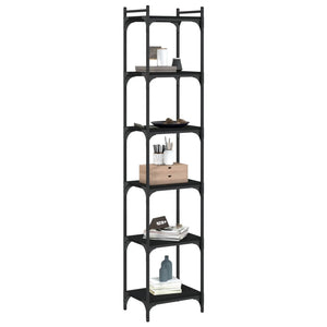 Bücherregal Schwarz mit 6 Böden