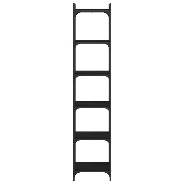 Bücherregal Schwarz mit 6 Böden