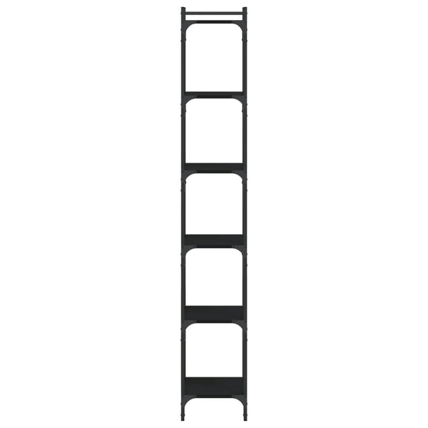Bücherregal Schwarz mit 6 Böden