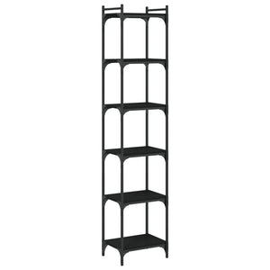 Bücherregal Schwarz mit 6 Böden