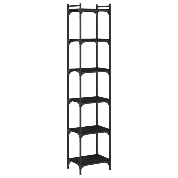 Bücherregal Schwarz mit 6 Böden
