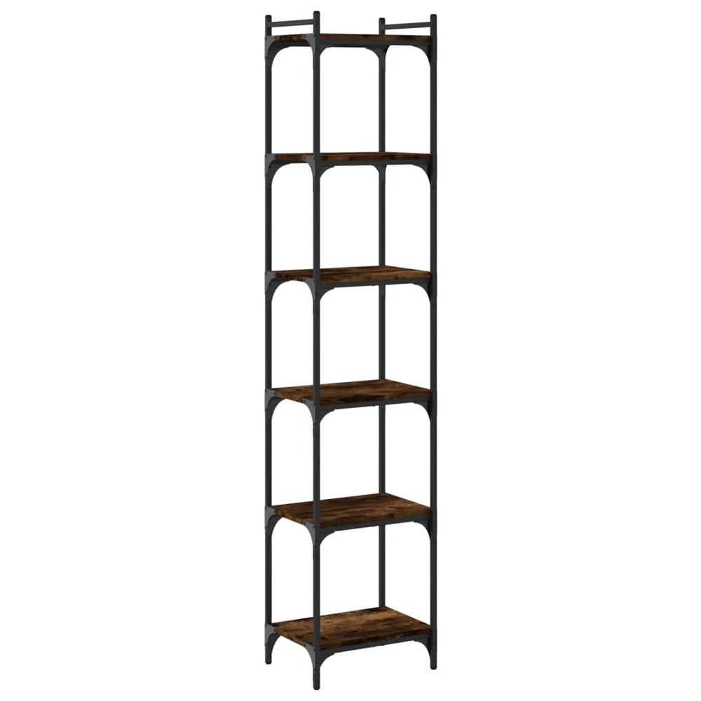 vidaXL Bibliothèque 6 niveaux en chêne fumé 40x30x188 cm Bois d'ingénierie