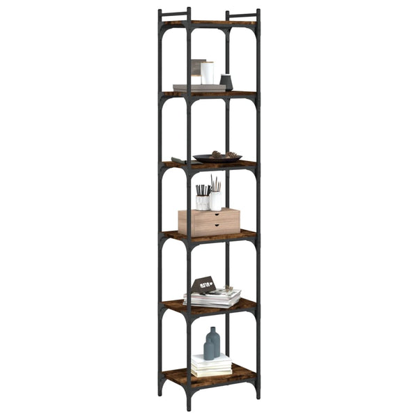 Bücherregal Räuchereiche 6 Böden 188 cm