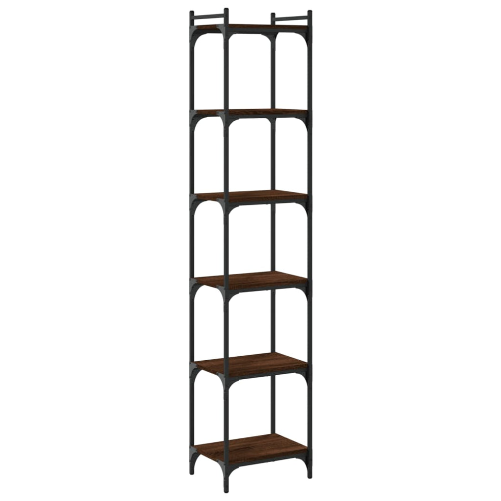 vidaXL Étagère à 6 niveaux Marron Aspect chêne 40x30x188 cm Bois d'ingénierie