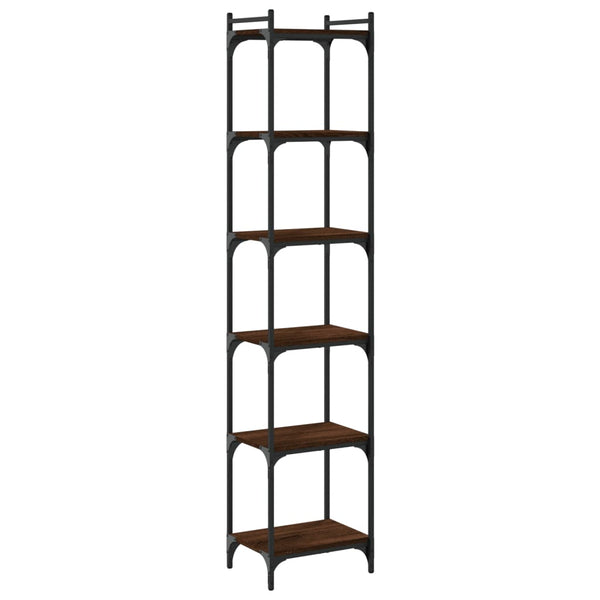 Bücherregal Braun Eiche-Optik mit 6 Böden
