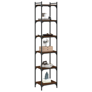 Bücherregal Braun Eiche-Optik mit 6 Böden