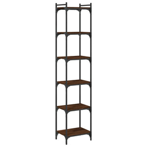 Bücherregal Braun Eiche-Optik mit 6 Böden
