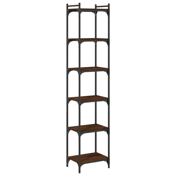 Bücherregal Braun Eiche-Optik mit 6 Böden