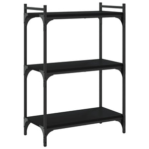Schwarzes Bücherregal mit 3 Böden