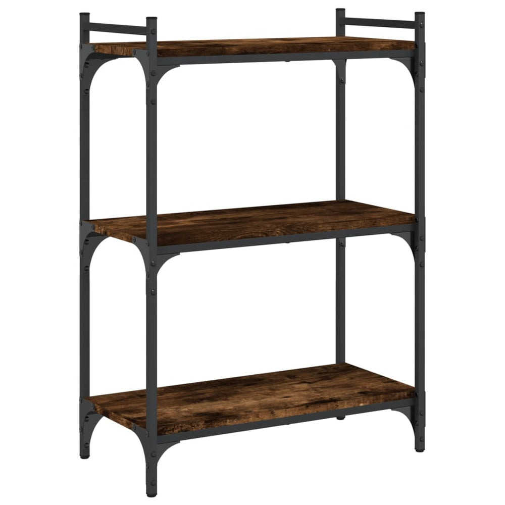 vidaXL Étagère à 3 niveaux chêne fumé 60x30x86 cm Bois d'ingénierie