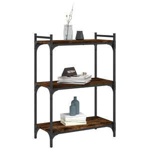 Bücherregal Räuchereiche, 3 Böden, 60 cm