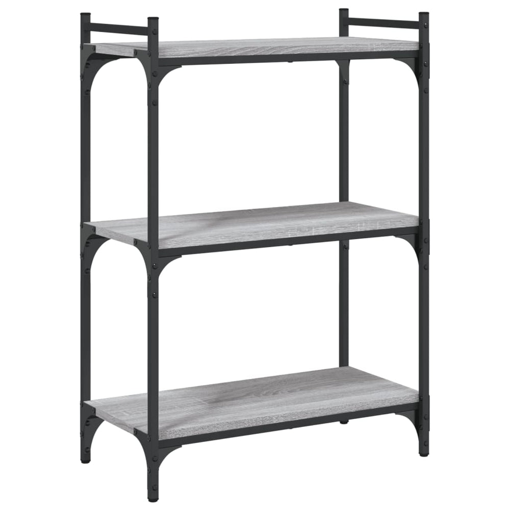 vidaXL Étagère à 3 niveaux gris Sonoma 60x30x86 cm Aggloméré