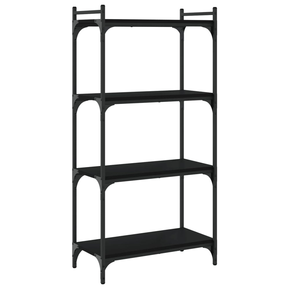 vidaXL Bibliothèque à 4 étagères Noir 60x30x120 cm Bois d'ingénierie