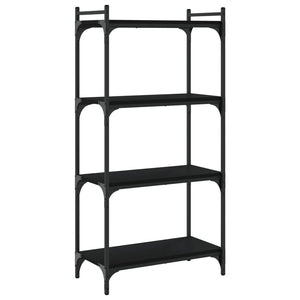 Schwarzes Bücherregal mit 4 Böden