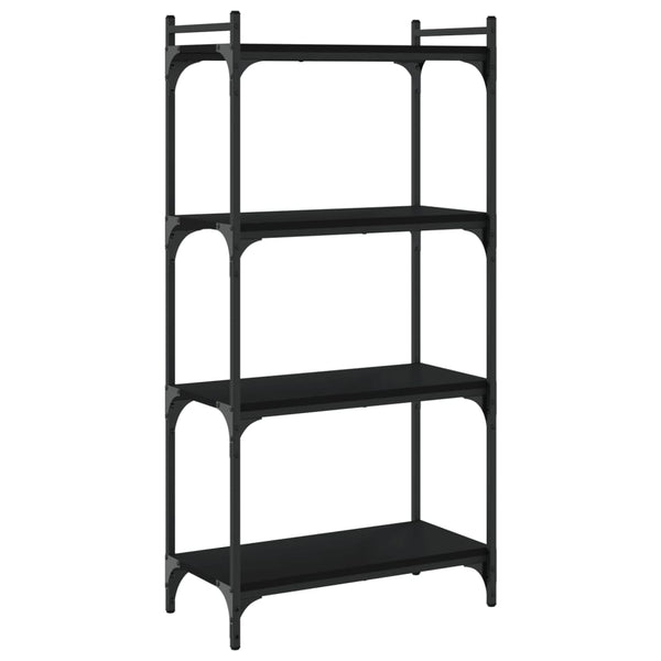 Schwarzes Bücherregal mit 4 Böden