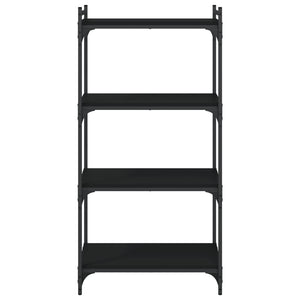 Schwarzes Bücherregal mit 4 Böden