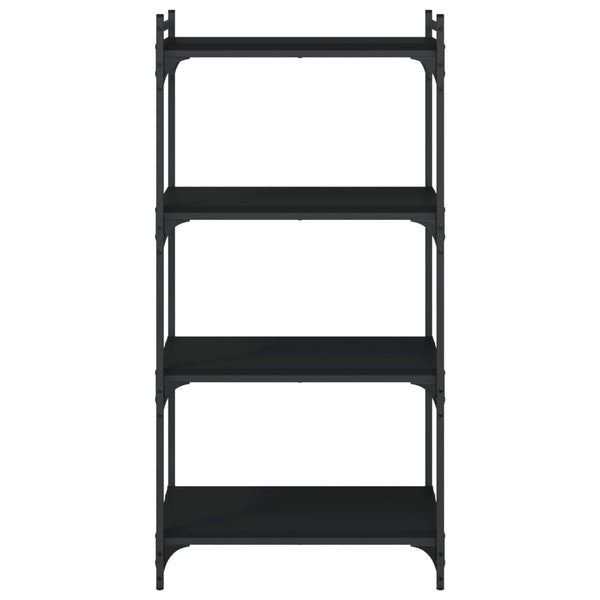 Schwarzes Bücherregal mit 4 Böden