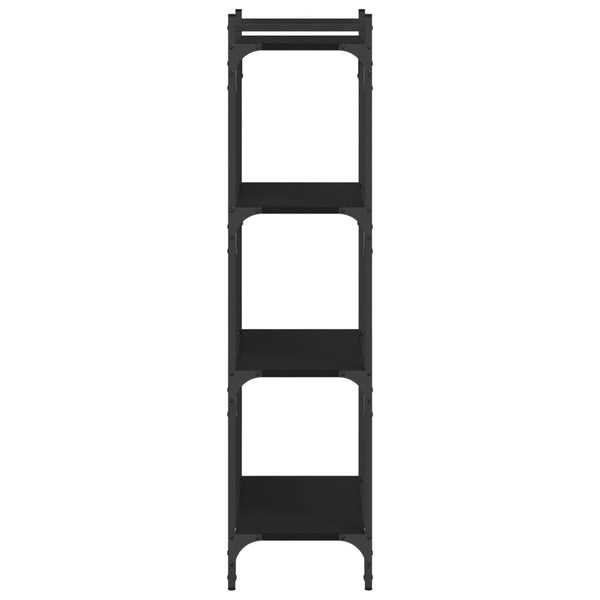 Schwarzes Bücherregal mit 4 Böden
