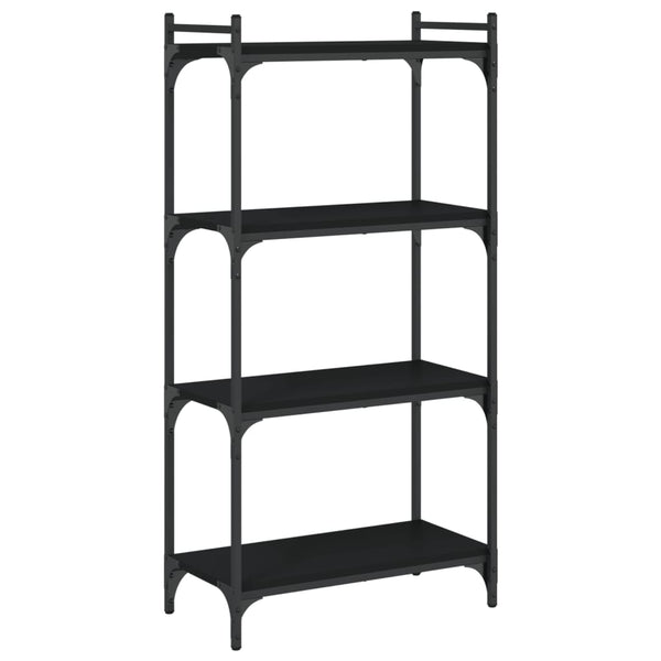Schwarzes Bücherregal mit 4 Böden