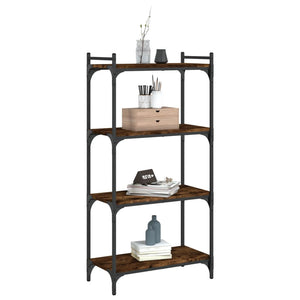 Bücherregal Räuchereiche 4 Böden 120 cm