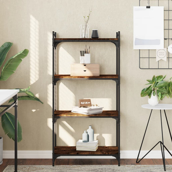 Bücherregal Räuchereiche 4 Böden 120 cm