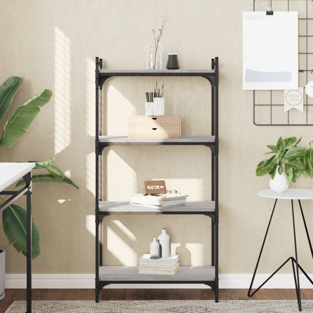 Bücherregal Grau Sonoma 60x30x120 cm