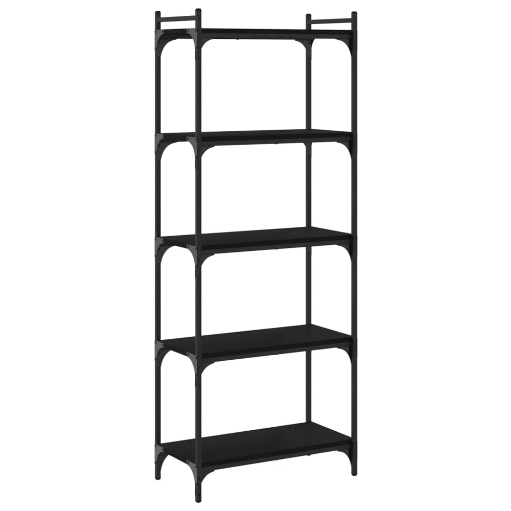 vidaXL Étagère à Livres 5 Niveaux Noir 60x30x154 cm Bois d'ingénierie