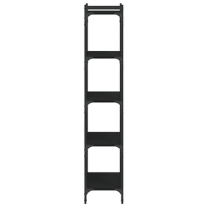 Schwarzes Bücherregal mit 5 Böden