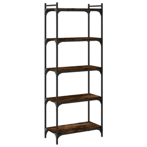 Bücherregal Räuchereiche, 5 Böden, 60x154 cm