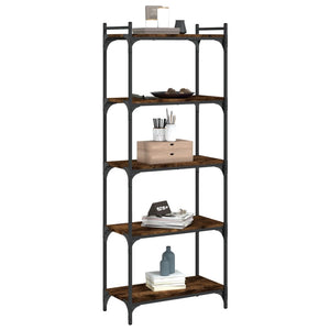 Bücherregal Räuchereiche, 5 Böden, 60x154 cm