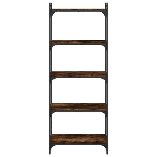 Bücherregal Räuchereiche, 5 Böden, 60x154 cm