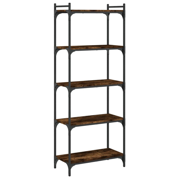 Bücherregal Räuchereiche, 5 Böden, 60x154 cm