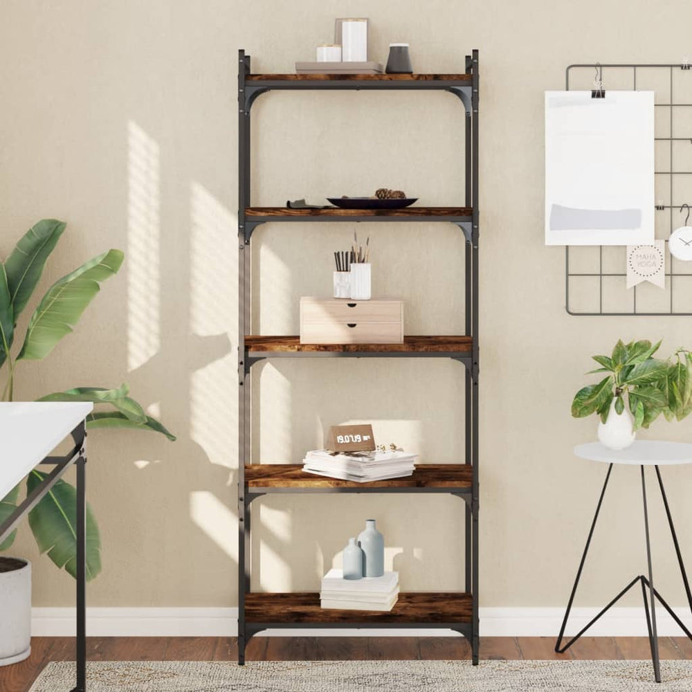 vidaXL Bibliothèque 5 étagères Chêne fumé 60x30x154 cm Bois d'ingénierie