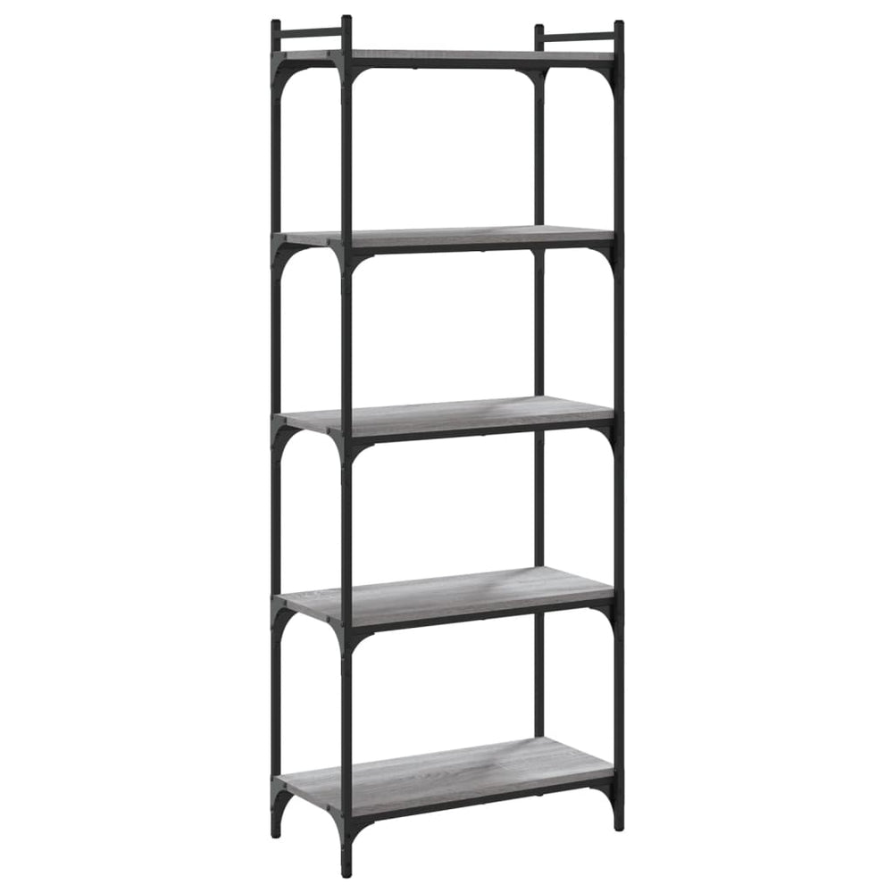 vidaXL Bibliothèque 5 étagères Gris Sonoma 60x30x154 cm Aggloméré