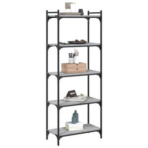 Bücherregal Grau Sonoma 60x30x154 cm