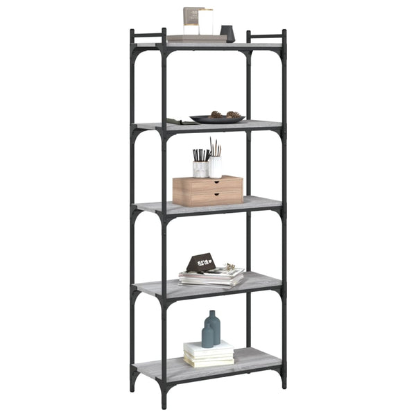 Bücherregal Grau Sonoma 60x30x154 cm