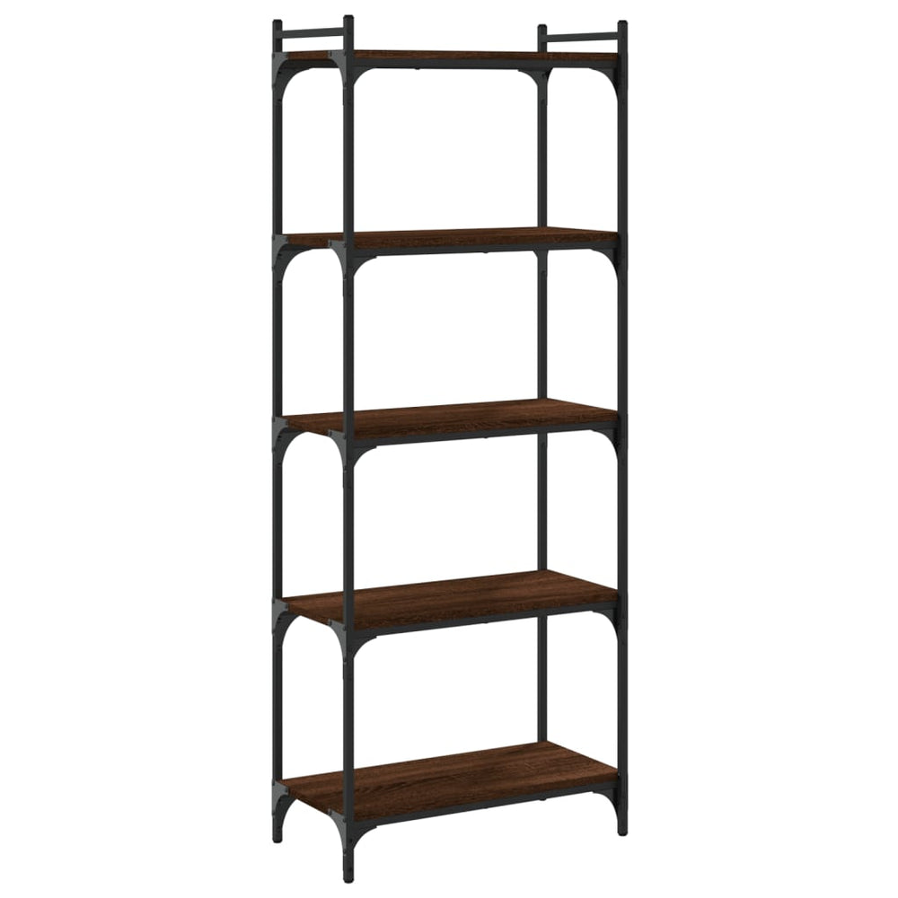 vidaXL Bibliothèque 5 étagères Marron aspect chêne 60x30x154 cm Bois d'ingénierie