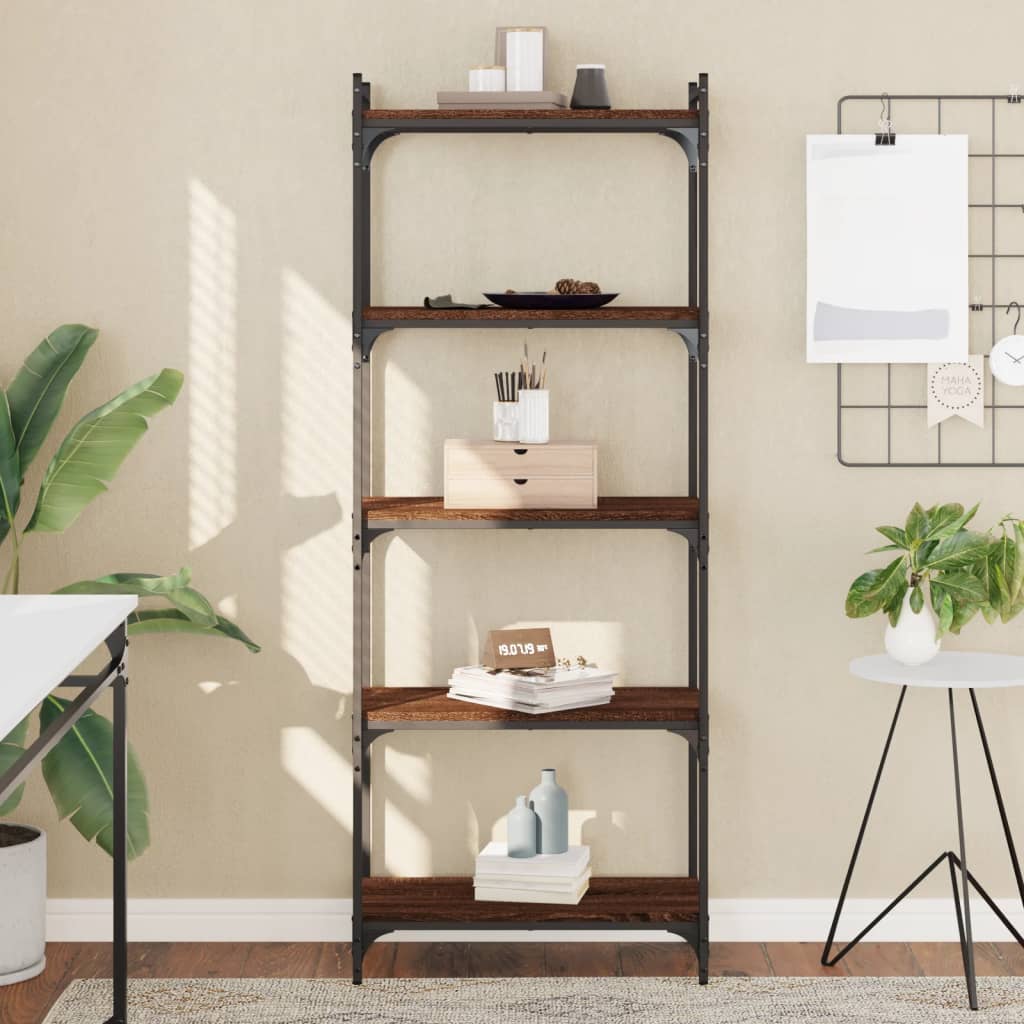 Bücherregal Braun Eiche-Optik 60x30x154cm
